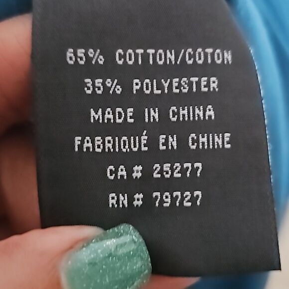 Vroom & Dreesmann Men's Button Down Long Sleeves Shirt With Tie Small Blue - Picture 7 of 16